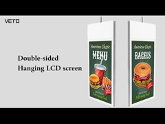 صفحه نمایش LCD معلق دیجیتالی 43 اینچی داخلی با سقف نازک و سقفی دو طرفه