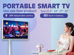 صفحه نمایش 32 اینچی اندروید هوشمند بی سیماسکرین لمسی با دوربین 5H 9H استند قابل تنظیم