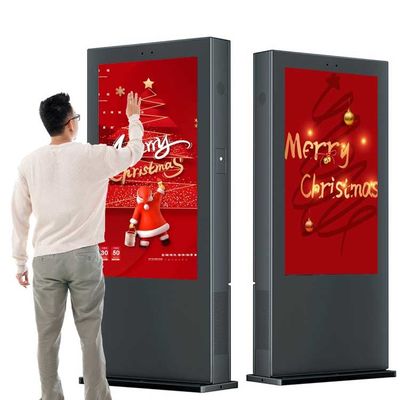 کیفیت تابلوهای دیجیتال خارجی تعاملی 55 اینچی Totem Ultra Bright ضد آب کارخانه