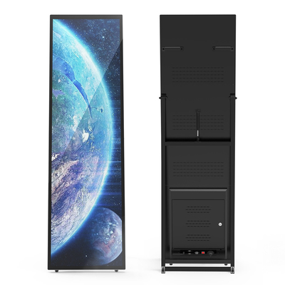 VETO 75 اینچ فضای داخلی صفحه نمایش کامل قابل حمل صفحه نمایش تبلیغاتی HD رزولوشن باتری LCD Digital Signage