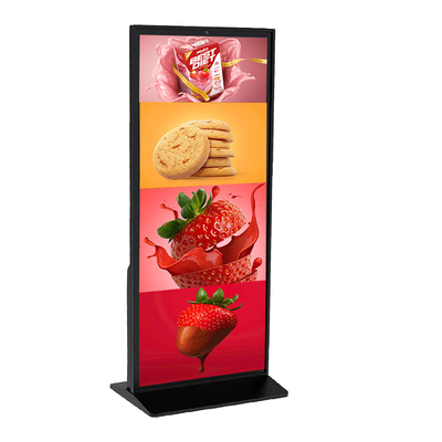 OEM طبقه ایستاده سیگنال دیجیتال 75 اینچ صفحه نمایش لمسی کیوسک 4K صفحه نمایش ال سی دی