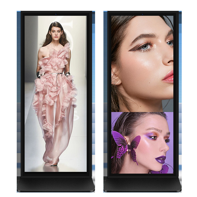 VETO 70 اینچ صفحه نمایش کامل سیگنال های دیجیتال و نمایشگر رزولوشن 4k در فضای داخلی کف نشسته کیوسک های تبلیغاتی
