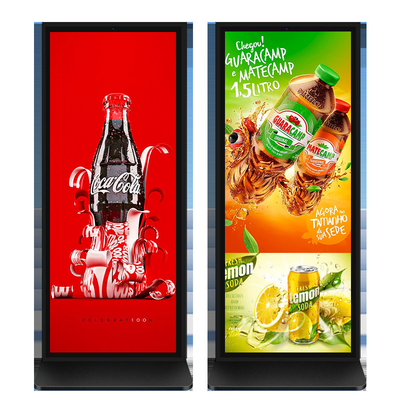 75 اینچ صفحه نمایش کامل طبقه ایستاده کیوسک سیگنال دیجیتال 86 اینچ با رزولوشن 4K