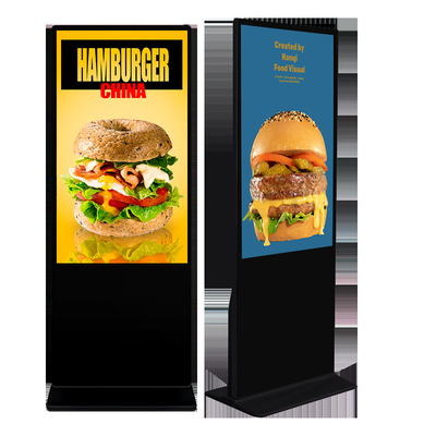 43 49 55 65 اینچ کف ایستاده صفحه نمایش LCD تبلیغات صفحه نمایش دیجیتال کیوسک