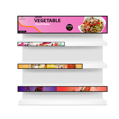 VETO تبلیغات داخلی پخش کننده رسانه ای نوار Ultra Wide Shelf Screen Stretch Bar صفحه نمایش LCD