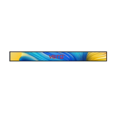 VETO Ultra Wide Shelf Edge Stretched Bar LCD Display 23.1 24 27 28 اینچ صفحه نمایش پخش کننده تبلیغات داخلی برای سوپرمارکت