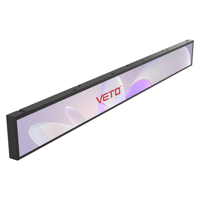 VETO 23.1 اینچ سایز سفارشی در داخل صفحه LCD بار کشش اندروید قفسه کنار تبلیغات پخش کننده رسانه ای بار صفحه نمایش LCD