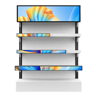 VETO 16.4 اینچ بار صفحه نمایش ال سی دی Ultra Wide Strip رف تبلیغات صفحه نمایش برای سوپرمارکت