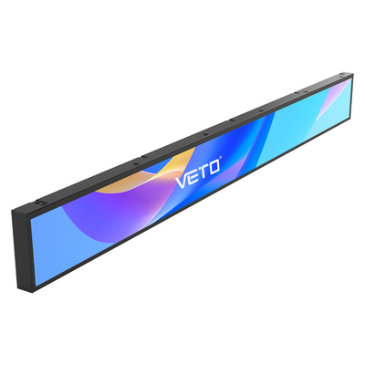 VETO 16.4-58 اینچ Ultra Wide Shelf Edge تبلیغات صفحه نمایش ال سی دی داخلی روشنایی بالا صفحه نمایش ال سی دی نوار کشش
