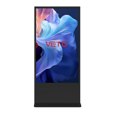کیفیت VETO 32-86 اینچ طبقه ایستاده سیگنال دیجیتال با رزولوشن 4K اندروید OS و مادون قرمز لمس برای تبلیغات داخلی کارخانه
