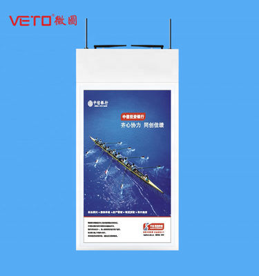 VETO Ultra Thin Hanging Double-sided Digital Signage 45 43 55 49 اینچ روشنایی بالا صفحه LCD تبلیغاتی