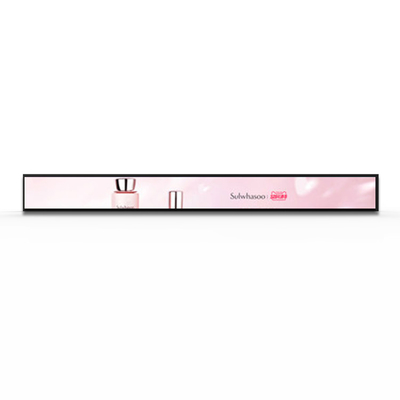 VETO Customisizd اندازه 4K کشش قفسه صفحه نمایش LCD Ultra Thin Bar صفحه نمایش LCD برای فروشگاه خرده فروشی
